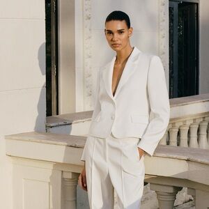 ZARA FITTED SATIN EFFECT BLAZER